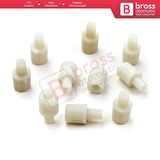 10 Adet Cam Kriko İndirme Kaldırma Mekanizma Kablo Ucu Halat Dübeli Tip BCP016