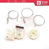 Skoda Octavia MK1 1U 2001-2010 Makyajlı Kasa İçin Elektrikli Arka Sol Kapı Cam Kriko Tamir Seti