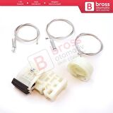 Skoda Octavia MK1 1U 2001-2010 Makyajlı Kasa İçin Elektrikli Arka Sol Kapı Cam Kriko Tamir Seti