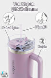 Vagonlife Quencher Cup 1200 ML Pipetli/Rahat İçim Kulplu Paslanmaz Çelik Termos -FFVGN0581200ML