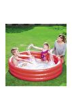 Bestway 51025 Şişme 3 Halkalı Çocuk Havuzu Kırmızı 122x25 cm