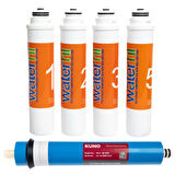 Waterlife Uyumlu Waterfil Su Arıtma Filtre Tam Takım Filtre Seti