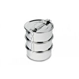 Çelik 3 lü Sefer Tası Tek Kişilik 12cm Paslanmaz Çelik 