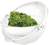 Lüks Plastik Süzgeç Dönerli Süzgeç 22cm Beyaz