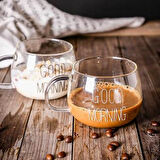 6 lı Good Morning Cam Kulplu Çay Bardağı Kulplu Çay Bardak 200ml
