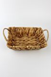 Hasır Rattan Ekmeklik Ekmek Sepeti Dikdörtgen 22,5*17cm