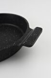 İmza 3 lü Granit Döküm Sahan Set  Gold Kulp Cam Kapaklı 18 20 22 cm 