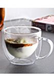 Coffee Cidarlı Cam Bardak, Kupa, Kulplu Fincan 300 ml 3321 