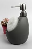 Stonware Sıvı Sabunluk Gri Süngerlik Bölmeli 500ml
