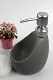 Stonware Sıvı Sabunluk Gri Süngerlik Bölmeli 500ml