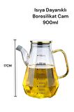 Borosilikat Cam Yağlık Sirkelik 900ml Sarı Kulp 