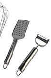 5 Parça Paslanmaz Çelik Mutfak Set Çırpıcı, Rende, Pizza Kesici Spatula