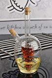 Üfleme Cam Yağlık Sirkelik 460ml*45ml Borosilikat Cam 4128 