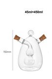 Üfleme Cam Yağlık Sirkelik 450ml*45ml Borosilikat Cam 4130 