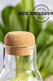 Borosilikat Cam Matara 600 ml Mantar Kapak