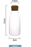 Borosilikat Cam Matara 600 ml Mantar Kapak