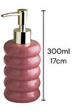 300ml Seramik Sıvı Sabunluk 17cm Pembe