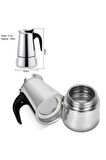 Paslanmaz Çelik Ocak Üstü 6 Cup Fincan Moka Pot Espresso Oms Moka Pot