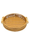Plastik Rattan Tepsi Yuvarlak Büyük Boy 