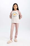 Kız Çocuk Baskılı Uzun Kollu Pijama Takımı