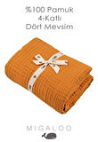 Mixi Baby Migaloo Müslin Örtü Dört Katlı 90x120 cm Asortili