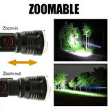 OR-2304-TG Zoomlu El Feneri - 6000K Gün Işığı, 100W Güç, 1000 Metre Işık Mesafesi