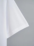 Unisex Oversize Bisiklet Yaka Düz Basic T-Shirt - BEYAZ