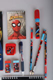 LİSANSLI SPIDERMAN 14 PARÇA KIRTASİYE SETİ,ÇITÇIT DOSYA,OKUL ETİKETİ,BLOKNOT,3 ADET KURŞUN KALEM,KALEMTRAŞ,ROKET SİLGİ 
