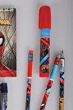 LİSANSLI SPIDERMAN 9 PARÇA KIRTASİYE SETİ UÇLU KALEM,BLOKNOT,3 ADET KURŞUN KALEM,KALEMTRAŞ,ROKET SİLGİ 
