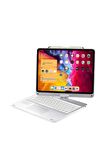 iPad Pro 12.9 inç (2018)  Uyumlu Fuchsia  Magic Dönen Klavyeli Tablet Kılıf