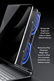 iPad Pro 12.9 inç (2018)  Uyumlu Fuchsia  Magic Dönen Klavyeli Tablet Kılıf