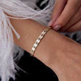 Ters Düz Taşlı Damla Bileklik