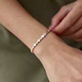 Yarım Taşlı Sıra Altıgen Bileklik