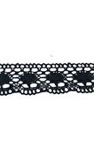 Kopanaki Dantel en 5 cm Badem Model Siyah 10 Metre
