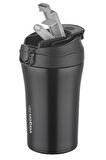 Vagonlife FiftyFifty Çift Kapak Sistemli Pipetli/Pipetsiz 400ml Çelik Mug