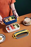 Vagonlife Bento Lunch Box Ofis-Okul İçin Yeni Nesil Sefer Tası Taşınabilir Yemek Kutusu  Çelik FF462