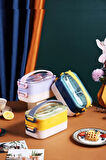 Bento Lunch Box Ofis-okul Için Yeni Nesil Sefer Tası Taşınabilir Yemek Kutusu Çelik Ff462