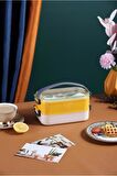 Vagonlife Bento Lunch Box Ofis-Okul İçin Yeni Nesil Sefer Tası Taşınabilir Yemek Kutusu  Çelik FF462