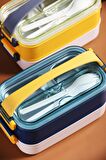 Vagonlife Bento Lunch Box Ofis-Okul İçin Yeni Nesil Sefer Tası Taşınabilir Yemek Kutusu  Çelik FF462