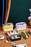 Vagonlife Bento Lunch Box Ofis-Okul İçin Yeni Nesil Sefer Tası Taşınabilir Yemek Kutusu  Çelik FF462