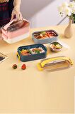 Vagonlife Bento Lunch Box Ofis-Okul İçin Yeni Nesil Sefer Tası -Çorba Kaseli Model-Paslanmaz Çelik 