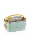 Vagonlife Bento Lunch Box Ofis-Okul İçin Yeni Nesil Sefer Tası 2 kat Taşıma Kulplu Çelik FF367