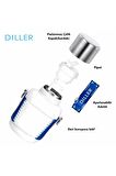 DILLER 420ml Kılıflı Taşıma Askılı Çift kullanım Pipetli /Bardaklı Çelik Matara 6 saat sıcak/soğuk