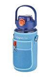 Vagonlife Kılıflı ((Telefon Koyma Yeri)) Taşıma Askılı 1500 ml Pipetli/Pipetsiz Kullanım Su Matarası