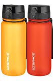 Uzspace 2'li Tritan Matara Seti 650 ml 14 Farklı Renk Seçeneği FiftyFifty