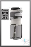 Qmax Pipetli  450ml Tritan Su Matarası 