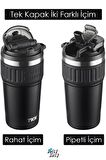 TKK 630 ML Özel Seri Çelik Mug Kahve Bardağı Pipetli/Rahat İçim 6 Saat Sıcak/12 Saat Soğuk Termos -2023 630ML