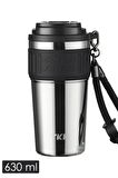 TKK 630 ML Özel Seri Çelik Mug Kahve Bardağı Pipetli/Rahat İçim 6 Saat Sıcak/12 Saat Soğuk Termos -2023 630ML