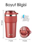 TKK 630 ML Özel Seri Çelik Mug Kahve Bardağı Pipetli/Rahat İçim 6 Saat Sıcak/12 Saat Soğuk Termos -2023 630ML