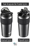TKK 630 ML Özel Seri Çelik Mug Kahve Bardağı Pipetli/Rahat İçim 6 Saat Sıcak/12 Saat Soğuk Termos -2023 630ML